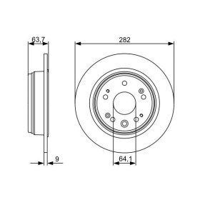 BOSCH Brzdový kotúč plny Ø282mm   0 986 479 505_thumb5