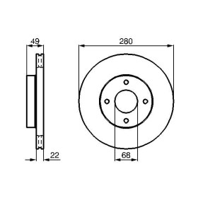 BOSCH Brzdový kotúč vetraný Ø280mm   0 986 478 728_thumb5