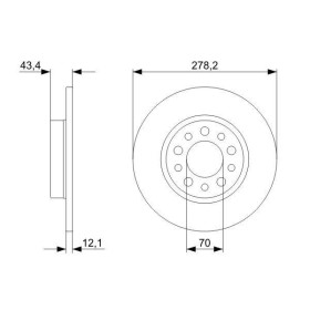 BOSCH Brzdový kotúč plny Ø278mm   0 986 479 378_thumb5