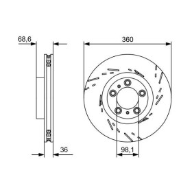 BOSCH Brzdový kotúč drazkovany Ø360mm   0 986 479 D23_thumb5