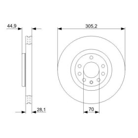 BOSCH Brzdový kotúč vetraný Ø305mm   0 986 479 325_thumb5