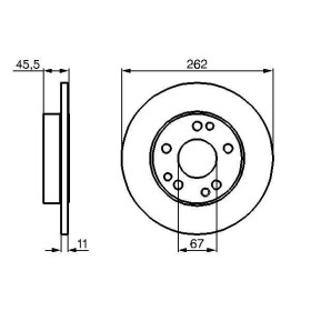 BOSCH Brzdový kotúč plny Ø262mm   0 986 478 114_thumb5