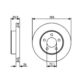 BOSCH Brzdový kotúč vetraný Ø288mm   0 986 479 461_thumb5