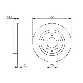 BOSCH Brzdový kotúč plny Ø263.6mm   0 986 479 715_thumb5