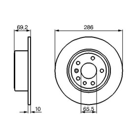 BOSCH Brzdový kotúč plny Ø285,8mm   0 986 478 436_thumb5