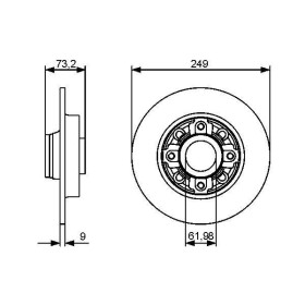 BOSCH Brzdový kotúč plny Ø249mm   0 986 479 388_thumb5