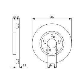 BOSCH Brzdový kotúč vetraný Ø282mm   0 986 479 365_thumb5