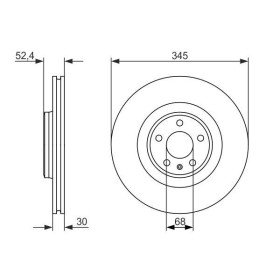 BOSCH Brzdový kotúč vetraný Ø345mm   0 986 479 747_thumb5