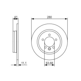 BOSCH Brzdový kotúč plny Ø280mm   0 986 479 691_thumb5