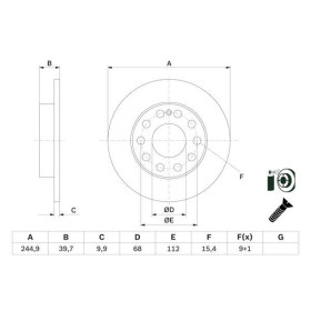 BOSCH Brzdový kotúč plny Ø244.9mm   0 986 478 986_thumb5