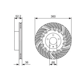 BOSCH Brzdový kotúč vetraný Ø360mm   0 986 479 D29_thumb5