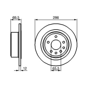 BOSCH Brzdový kotúč plny Ø286mm   0 986 478 609_thumb5