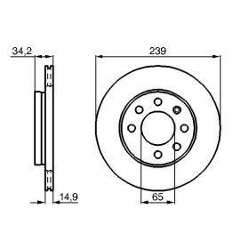 BOSCH Brzdový kotúč vetraný Ø239mm   0 986 479 B42_thumb5