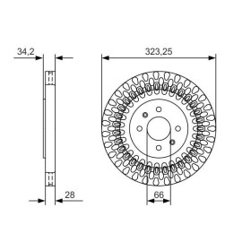 BOSCH Brzdový kotúč vetraný Ø323.3mm   0 986 479 A90_thumb5