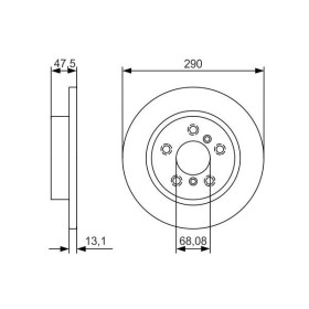 BOSCH Brzdový kotúč plny Ø289,5mm   0 986 479 D17_thumb5