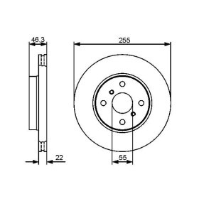 BOSCH Brzdový kotúč vetraný Ø255mm   0 986 479 430_thumb5