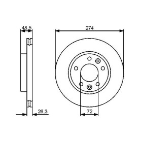 BOSCH Brzdový kotúč vetraný Ø274mm   0 986 479 444_thumb5