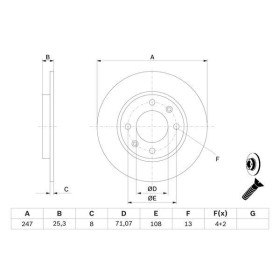 BOSCH Brzdový kotúč plny Ø247mm   0 986 479 B35_thumb5