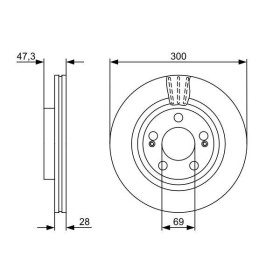 BOSCH Brzdový kotúč vetraný Ø300mm   0 986 479 537_thumb5