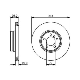 BOSCH Brzdový kotúč vetraný Ø344mm   0 986 479 475_thumb5