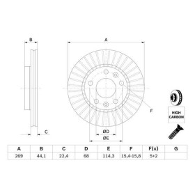 BOSCH Brzdový kotúč vetraný Ø269mm   0 986 479 779_thumb5