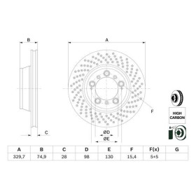 BOSCH Brzdový kotúč dierovany Ø329.7mm   0 986 479 582_thumb5