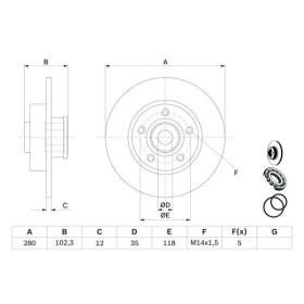 BOSCH Brzdový kotúč plny Ø280mm   0 986 479 271_thumb5