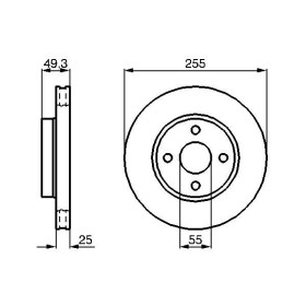 BOSCH Brzdový kotúč vetraný Ø255mm   0 986 479 084_thumb5