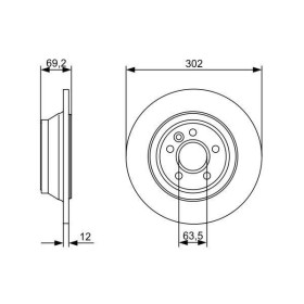 BOSCH Brzdový kotúč plny Ø302mm   0 986 479 396_thumb5