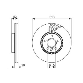 BOSCH Brzdový kotúč vetraný Ø316mm   0 986 479 C19_thumb5