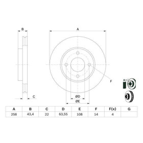 BOSCH Brzdový kotúč vetraný Ø258mm   0 986 478 892_thumb5