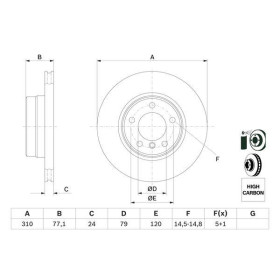 BOSCH Brzdový kotúč vetraný Ø310mm   0 986 479 055_thumb5