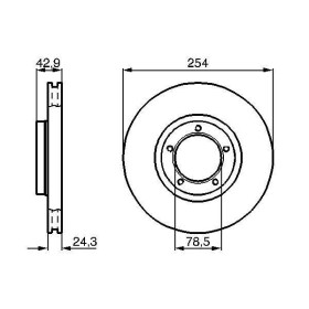 BOSCH Brzdový kotúč vetraný Ø254mm   0 986 478 160_thumb5