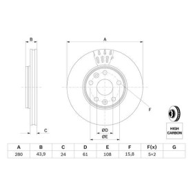 BOSCH Brzdový kotúč vetraný Ø280mm   0 986 479 555_thumb5