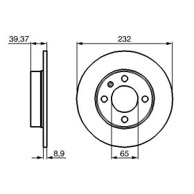 BOSCH Brzdový kotúč plny Ø232mm   0 986 479 C67_thumb5