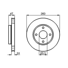 BOSCH Brzdový kotúč vetraný Ø260mm   0 986 478 170_thumb5