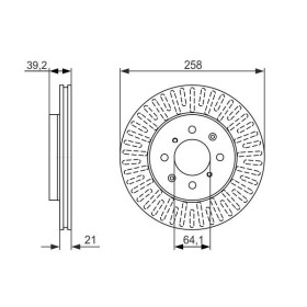 BOSCH Brzdový kotúč vetraný Ø257,7mm   0 986 479 594_thumb5