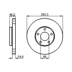 BOSCH Brzdový kotúč vetraný Ø282,5mm   0 986 479 C81_thumb5