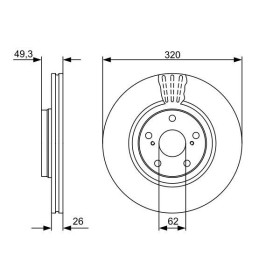 BOSCH Brzdový kotúč vetraný Ø320mm   0 986 479 562_thumb5