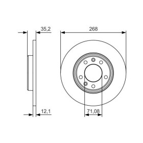 BOSCH Brzdový kotúč plny Ø268mm   0 986 479 C24_thumb5