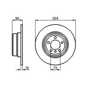 BOSCH Brzdový kotúč plny Ø323.8mm   0 986 479 167_thumb5