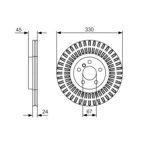 BOSCH Brzdový kotúč vetraný Ø330mm   0 986 479 C94_thumb5