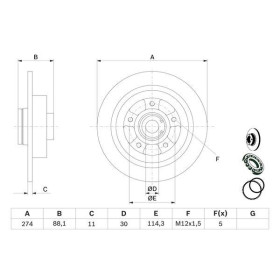 BOSCH Brzdový kotúč plny Ø274mm   0 986 479 009_thumb5