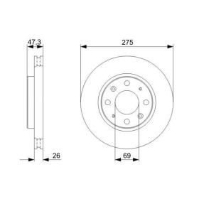 BOSCH Brzdový kotúč vetraný Ø275mm   0 986 479 369_thumb5