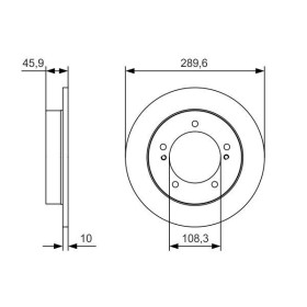 BOSCH Brzdový kotúč plny Ø289,6mm   0 986 479 B09_thumb5