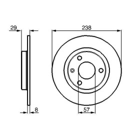 BOSCH Brzdový kotúč plny Ø238mm   0 986 478 246_thumb5