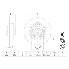 BOSCH Brzdový kotúč plny Ø260mm   0 986 479 C88_thumb5