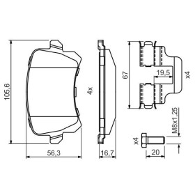 BOSCH Sada brzdových platničiek   0 986 494 731_thumb7