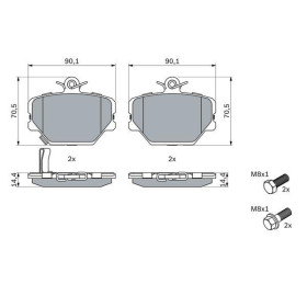 BOSCH Sada brzdových platničiek   0 986 424 471_thumb7