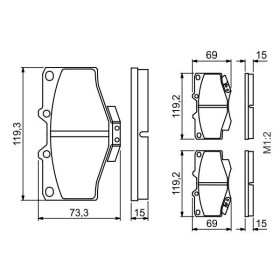 BOSCH Sada brzdových platničiek   0 986 424 268_thumb7